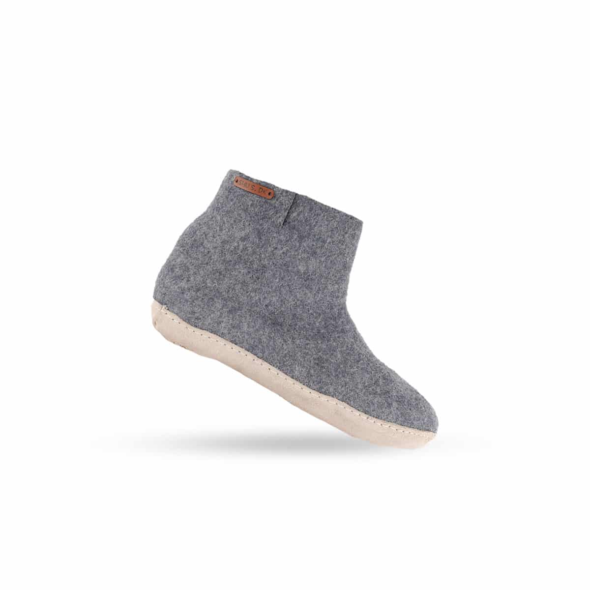 Uldstøvle (100% ren uld) m/sål i skind - Dansk Design fra SHUS - Billede 5