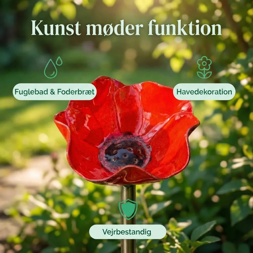 PetalHaven Garden™ – Have Fuglebad & Bestøver Vandstation - Billede 7