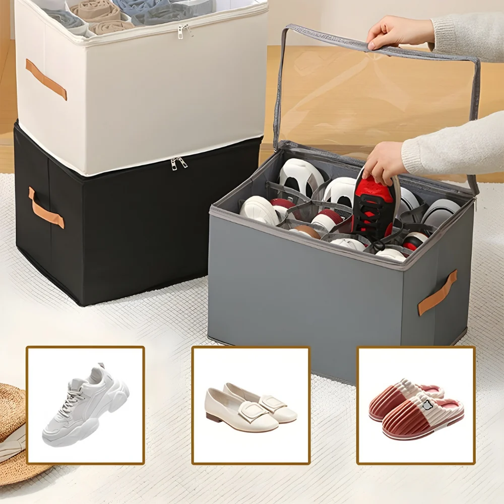 CubiqBox™ – Sammenfoldelig Pladsbesparende Opbevaringsboks - Billede 3