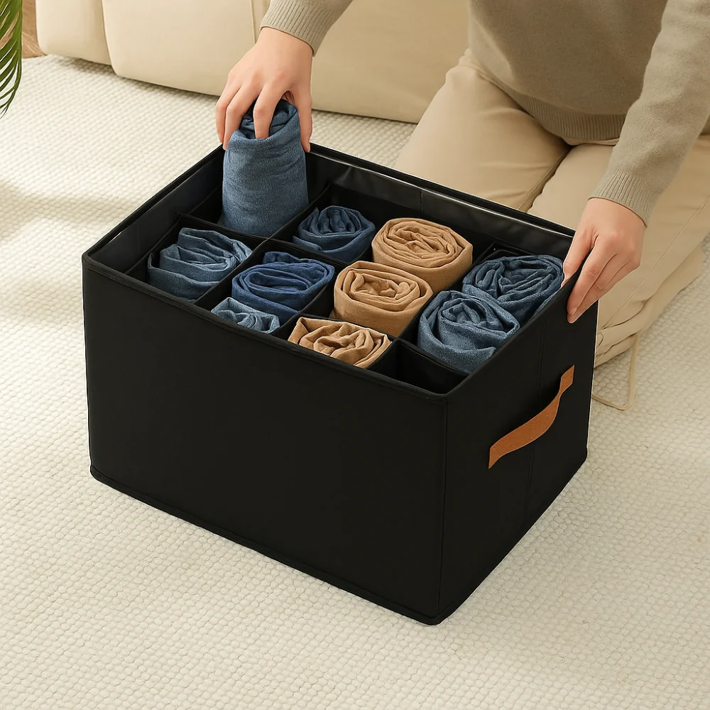 CubiqBox™ – Sammenfoldelig Pladsbesparende Opbevaringsboks - Billede 6