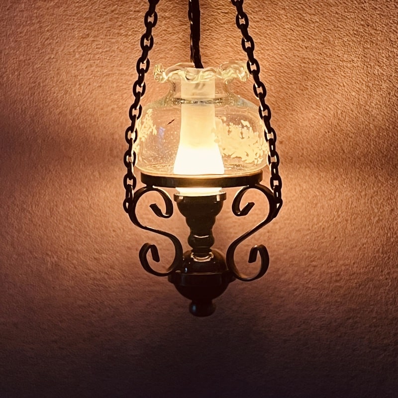 Petroleums loftlampe - Billede 3