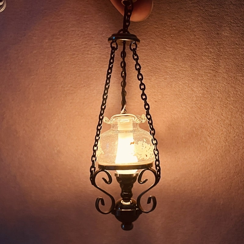 Petroleums loftlampe - Billede 2