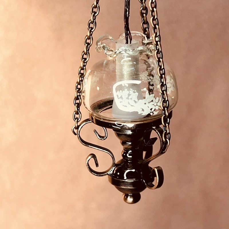 Petroleums loftlampe - Billede 5