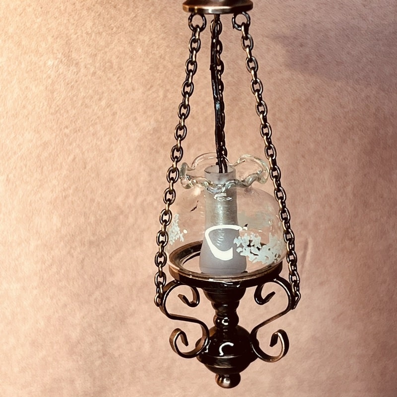 Petroleums loftlampe - Billede 4