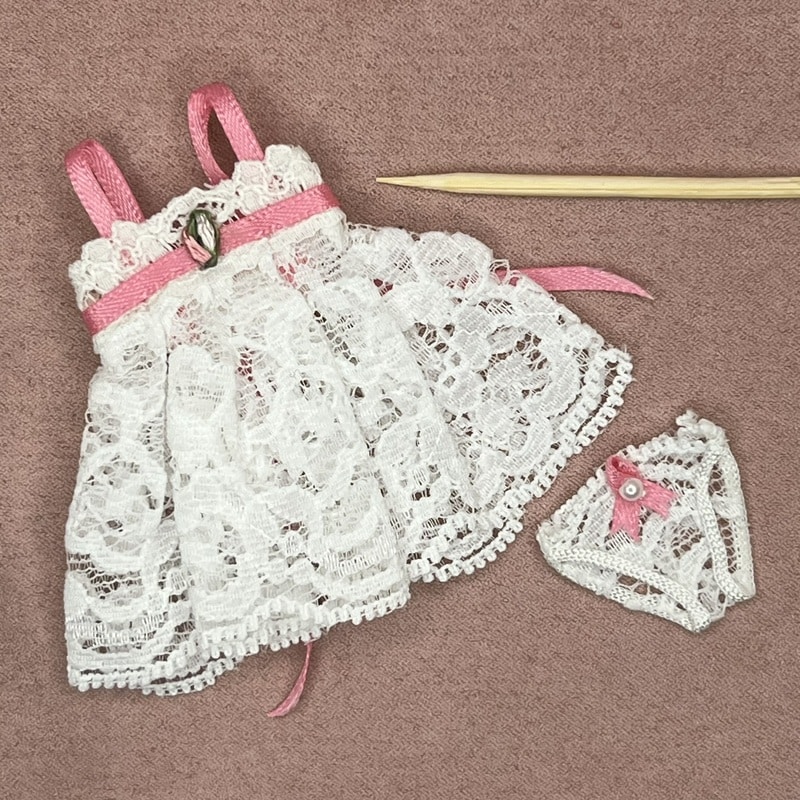 Blonde Babydoll i hvid - Billede 2