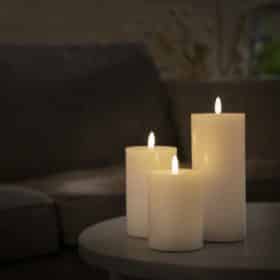LED Stearinlys -1 stk. - ø7,5 x 20 cm - m/3D flamme - (flere farver) - Billede 4