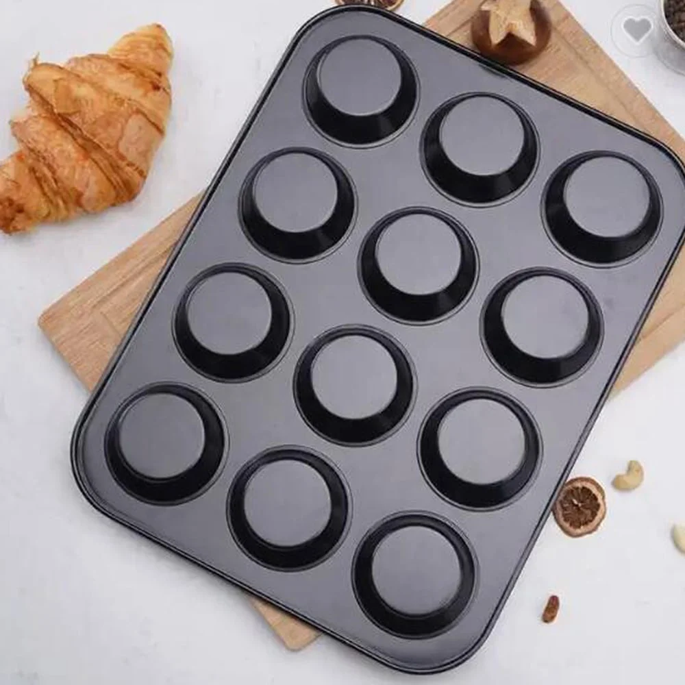 Muffinform (6 eller 12 stk.) i Sort Stål - bag Lækkerier med Lethed! - Billede 5