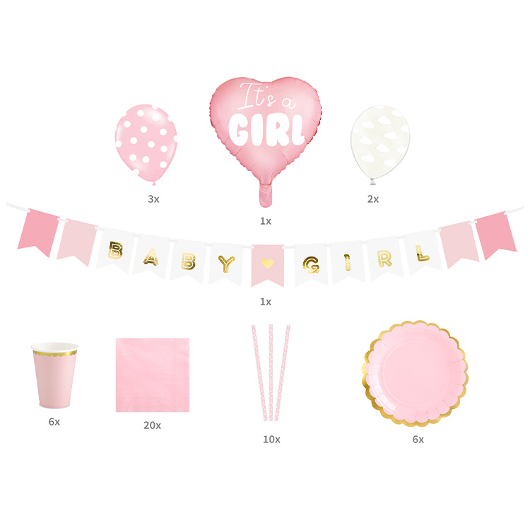 Festpakke “It’s A Girl” 49 dele