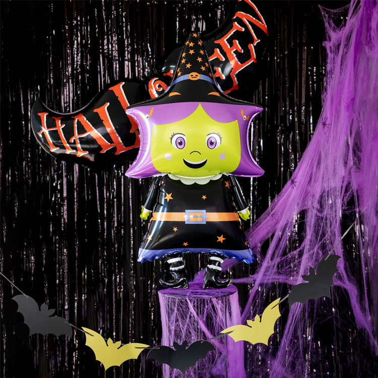 Halloweenguirlande Flagermus Guld & Sort 2,5 m - Billede 3