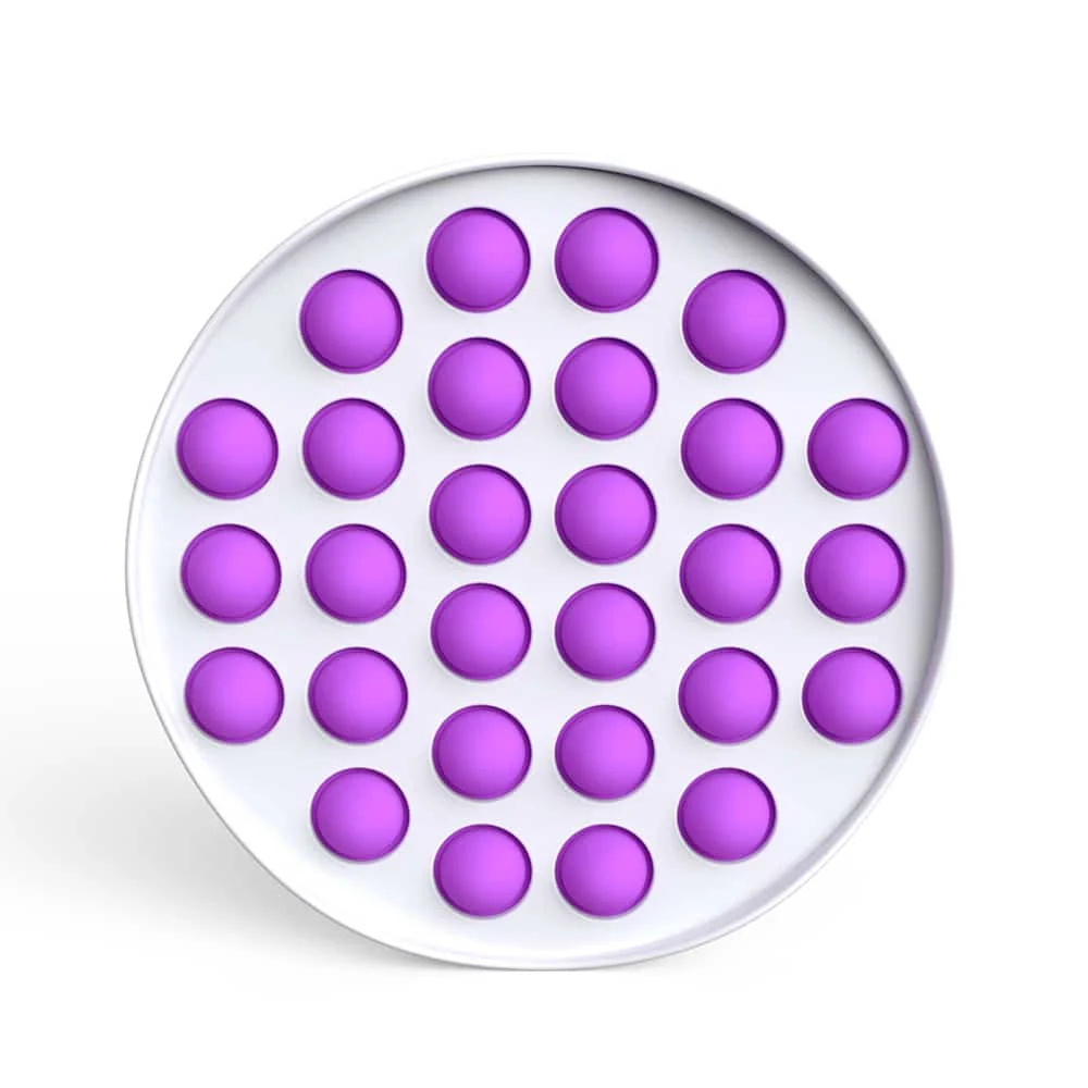 Fidget Toys - Pop It Bubbles - Hvid Cirkel (flere farver) - Billede 3