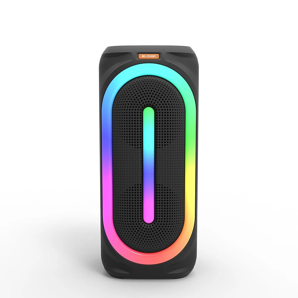 Soundbox højtaler med bluetooth, RGB-lys, FM-radio og mikrofon (56 x 24 cm.) - Billede 4
